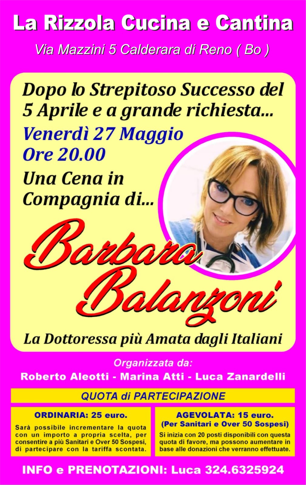 Cena con Barbara Balanzoni